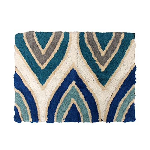 Image of AAZEEM Exclusive Anti Skip mat for Living Room, Door mat for Home Entrance, Door mat for Floor (40 x 60 cm) | Blue Color | Pack of 1|