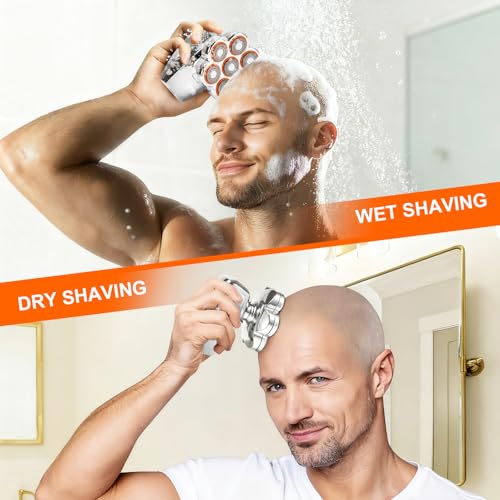 Image of Head Shavers for Bald Men: 120min Long Time Use Rechargeable Electric Razor - Waterproof Wet Dry Shaving - Professional Grooming Kit for Balder