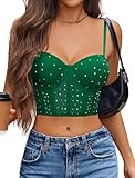Avidlove Bustier Tops for Women Corset Tops Push Up Crop Mesh Top Sexy Going Out Party Club Top