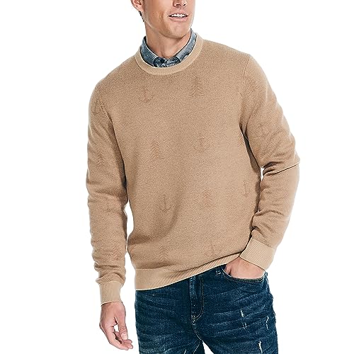 Nautica Men's Sustainably Crafted Printed Crewneck Sweater