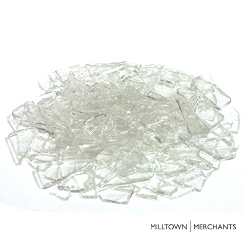 Milltown Merchants Clear Stained Glass Pieces 3 lb - Transparent Stained Glass Cobbles