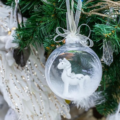 Jizvxe VGHJK 50 Pcs 2.36 Inch Christmas Clear Plastic Diy Decoration Balls,Hanging Transparent Craft Ornaments Balls,Removable Top Christmas Fillable Ornament Balls thumb #6