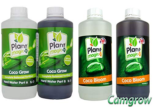 Plant Magic Plus - Coco Grow A&B + Coco Bloom A&B Hard Water - 1L & 5L Hydroponics (Coco Grow + Bloom HW - 1L)
