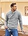 COOFANDY Men Pullover Sweater with Collar Knit Lightweight Formal Warm Sweatshirt Grey