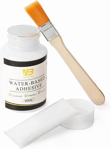 Miniatura 1 de Kit adhesivo dorado, pegamento de hojas de oro, pintura de lámina dorada para arte artesanal, resina epoxi, vidrio, uso en madera (3.0fl oz + pincel