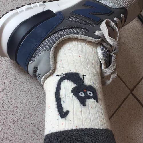 Image of Women's Crew Socks Cute Bear Cat Floral Soft Fancy Socks Gifts for Women