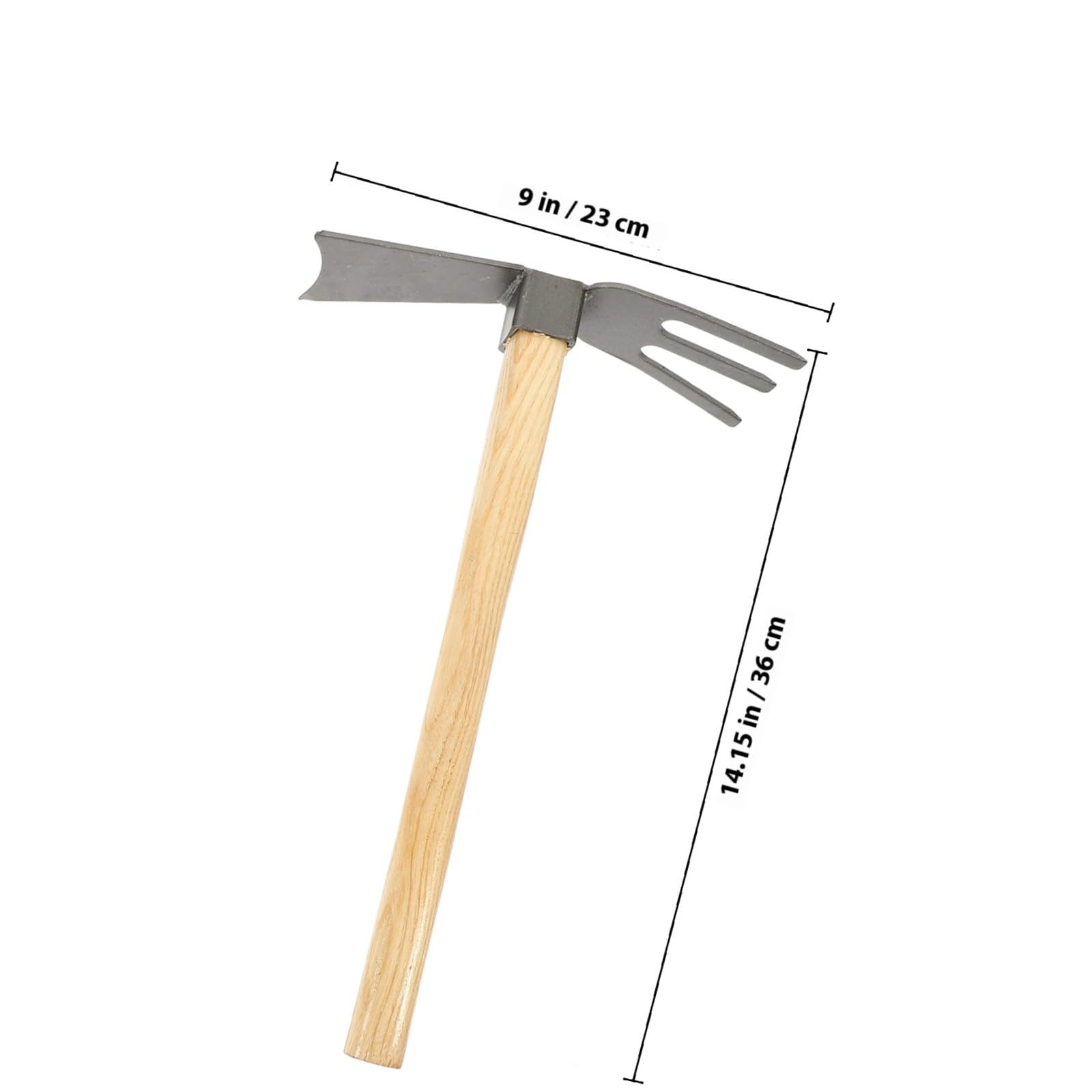 DOITOOL Set 2 Pezzi Attrezzi per Orto Piccola in Acciaio Manganese e Manico in Legno, Antiscivolo per Giardinaggio All'aperto
