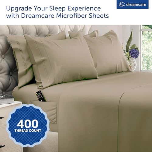 Image of DREAMCARE King Size Sheets Set - 6 pcs Breathable Cooling Sheets King Size
