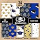 Graduation Scrapbook Paper Pad 8x8 24 Sheets Double-Sided 12 Pattern Graduation Designs, Decorative Craft Cardmaking College School Elementary Blue Theme