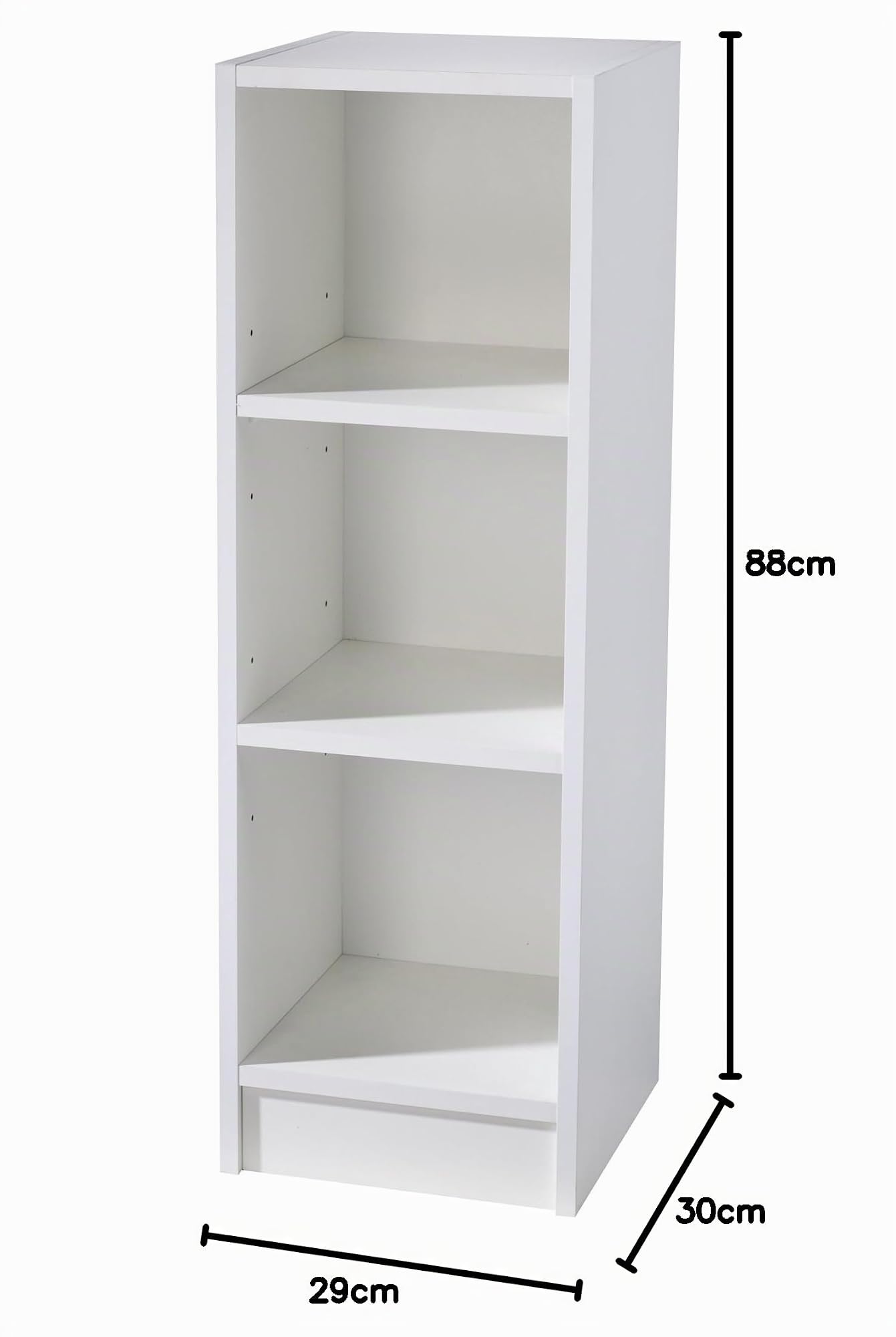 roba Étagère Enfant en Bois "Maren" - Colonne à 3 Cases pour Commode à Langer - Bibliothèque Enfant - Blanc