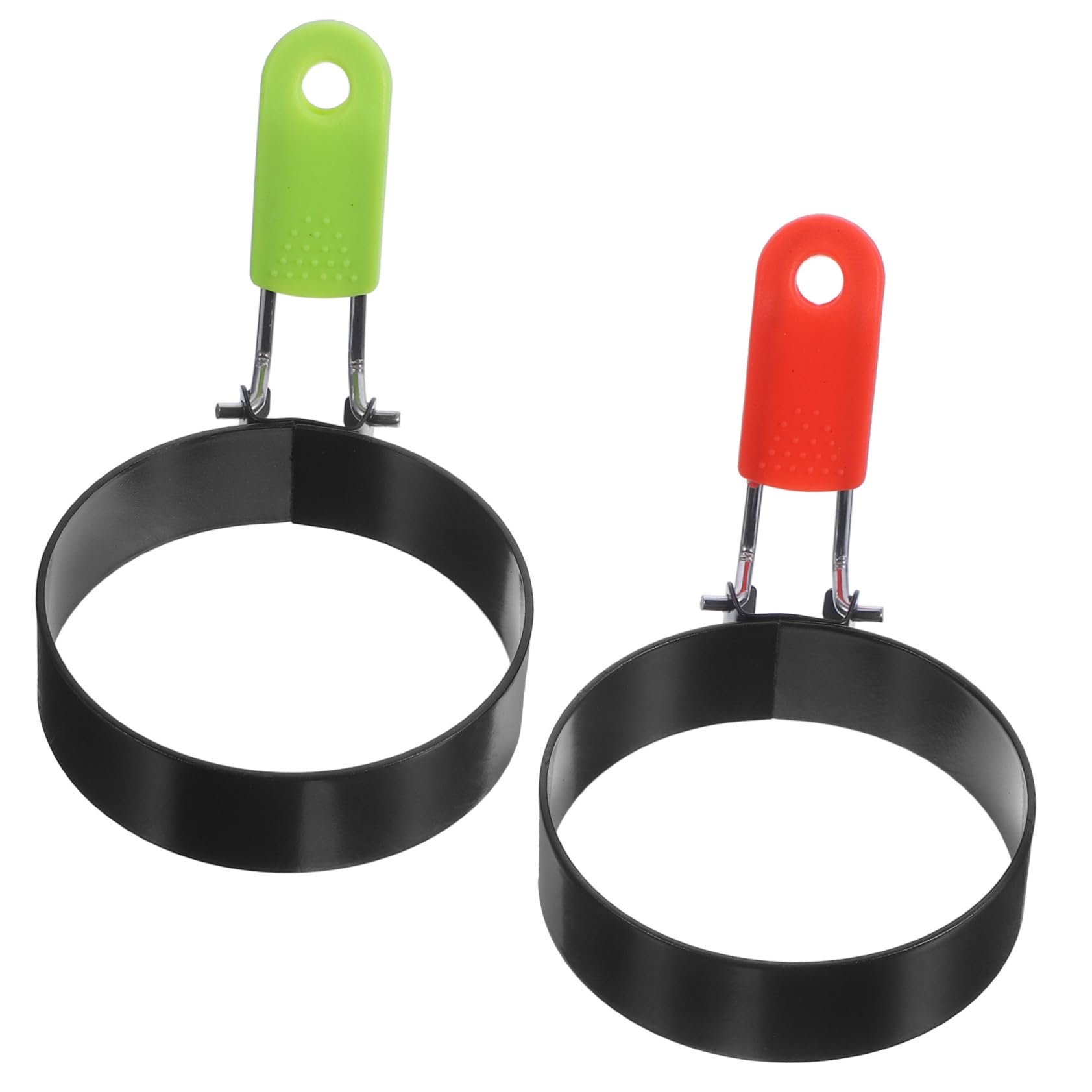 Alipis 2pcs Nonstick Egg Frying Rings Versatile Pancake Molds for Cooking Breakfast Sandwiches Omelettes and Griddle Use Practical Kitchen Accessories