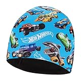 GO CRAZY Kinder-Sportmütze Hot Wheels | Bunte Kindermütze mit Autos | Atmungsaktive Mütze für Mädchen & Jungen 4-8 Jahre | Lustige Beanie | Fahrradmütze Outdoor-Mütze Blau