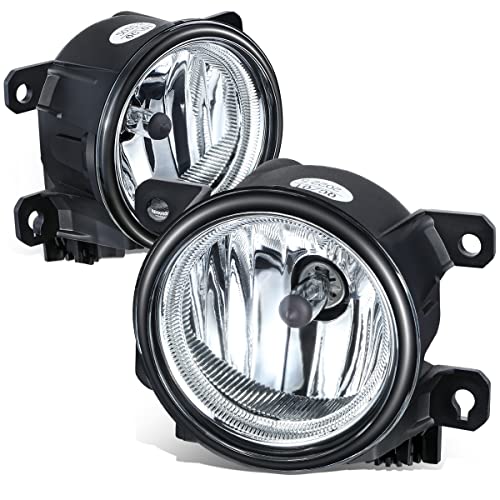 Auto Dynasty Fog lights Compatible with 2013-2021 Honda Accord Civic HR-V Fit, Front Bumper Driving Fog Light Lamps, Driver and Passenger Side, Chrome Housing Clear Lens