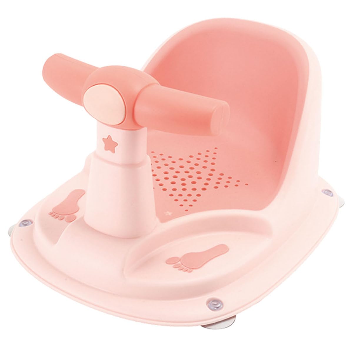 Badewannensitz Rutschfest aus Kunststoff mit Saugnäpfen Ergonomischer Kleinkind Badesitz für 6 12 Monate Babysitz für Sicheres Baden und Einfachen Transport