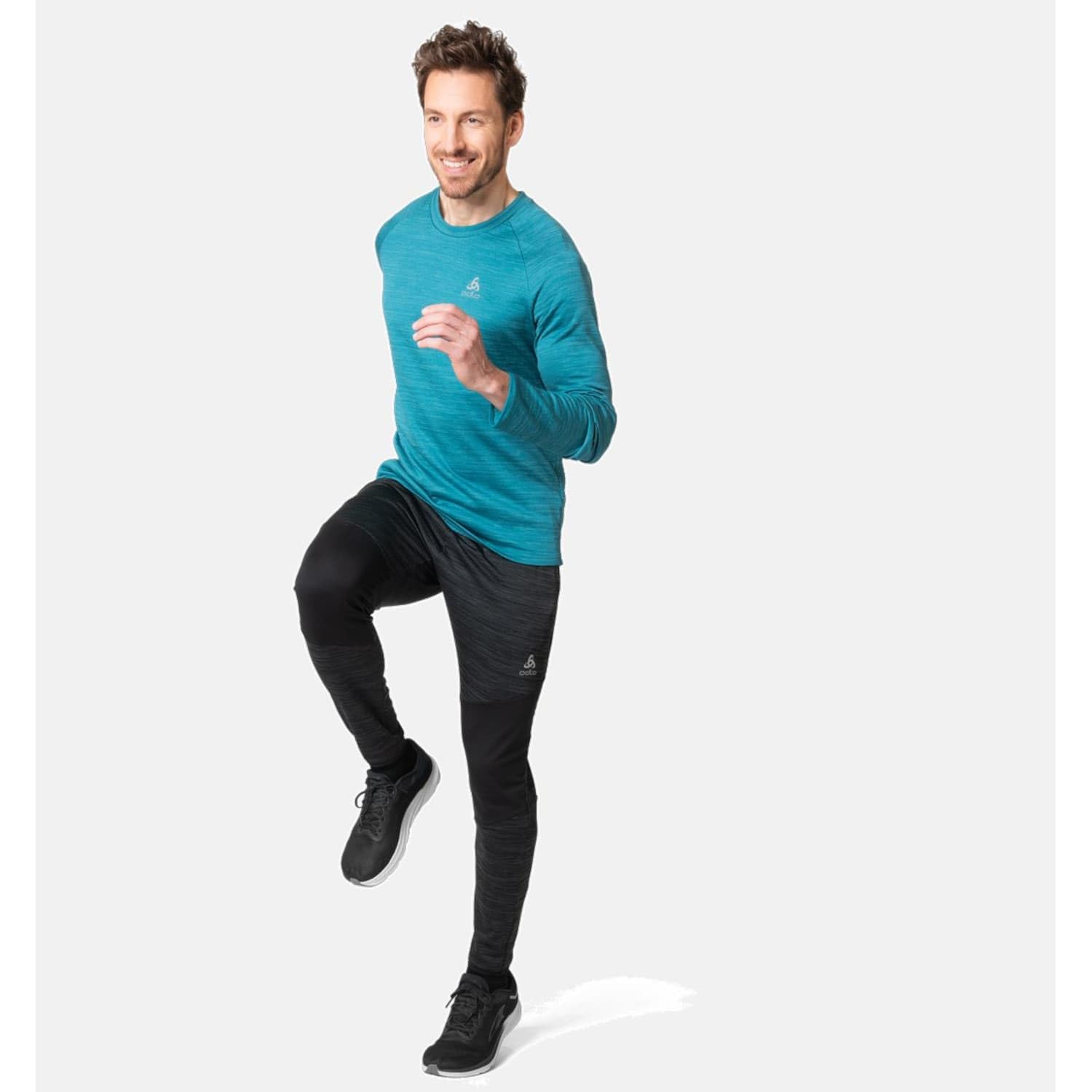 Odlo Uomo Top da Corsa Run Easy Warm