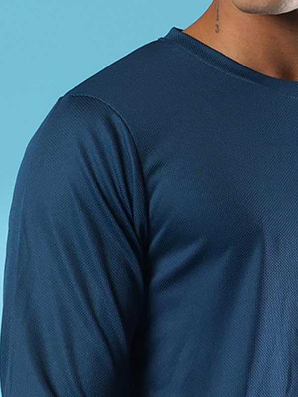 Image of CHKOKKO Gym T Shirts for Men Workout Solid Quick Dry Sports Men T-Shirts Breathable Lightweight Full Sleeve Regular Fit Round Neck Running Stylish Tshirt for man