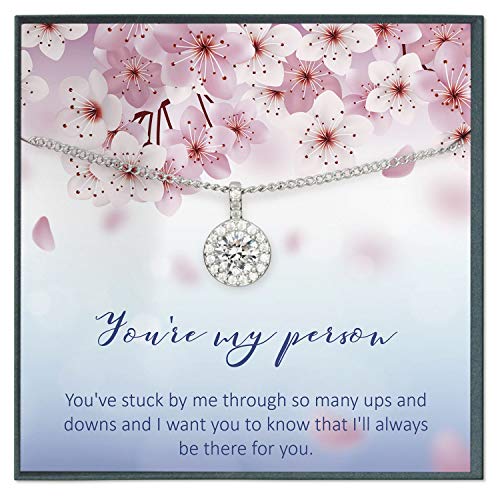 Grace of Pearl Youre My Person Necklace, You are My Person Gift, Best Friend Necklace, You're My Person Quote Card Friendship BFF Jewelry