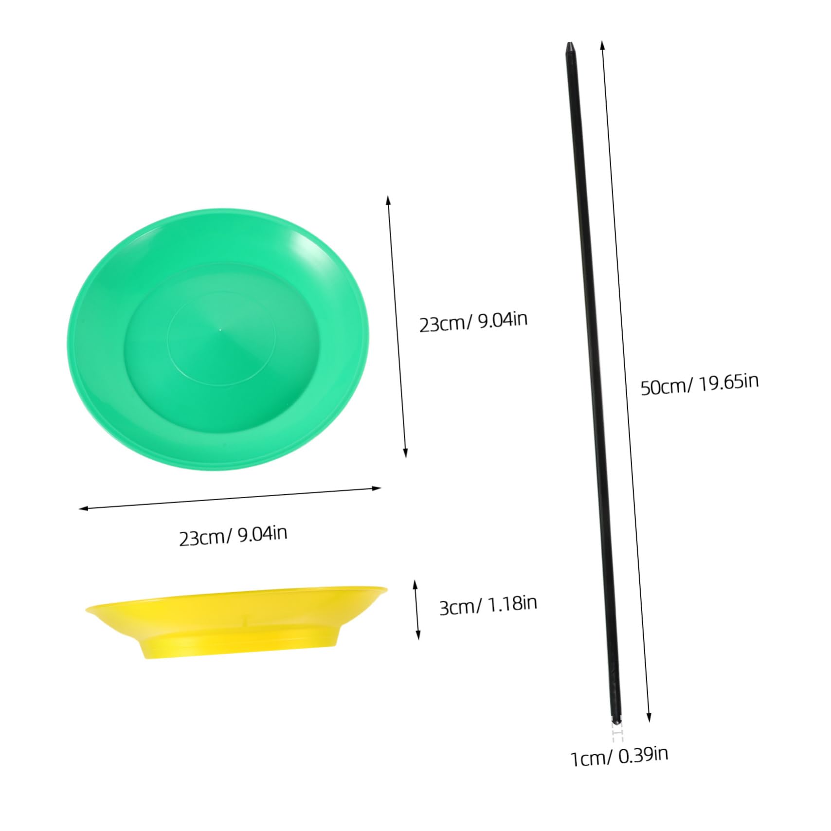 JOINPAYA 2Pcs Juggling Plate Set with Sticks Easy to Learn Juggling Kit for Beginners Advanced Skill Development for Circus Performance and Parties