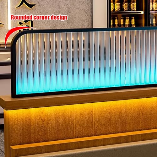 Barra de luz LED para encimera, divisor ajustable para áreas de comedor de restaurante, pantalla de separación de mesa para mayor privacidad y seguridad