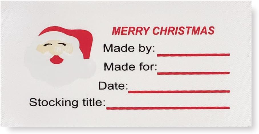 Etiqueta de kit de calcetines de Feliz Navidad para medias Bucilla