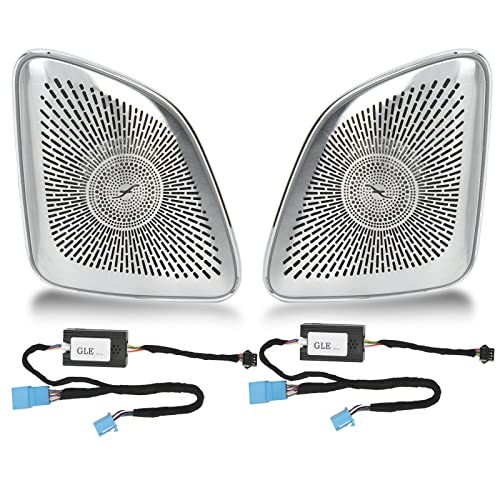 Cubierta de tweeter de pilar A, iluminación ambiental LED de 64 colores de repuesto para GLE GLS Clase W167 X167 2020 en adelante, aleación de aluminio, material ABS PC,