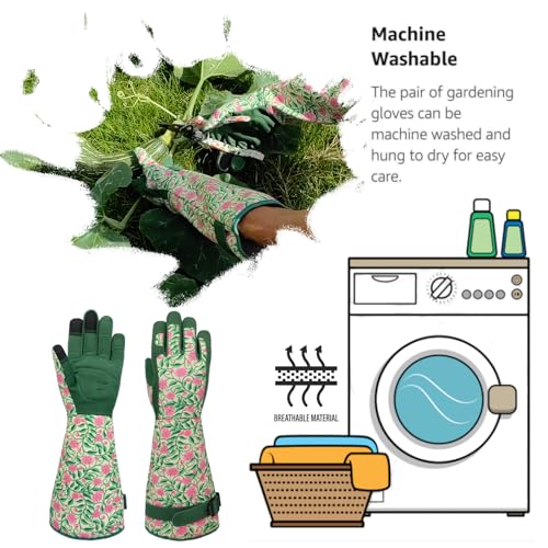 Thorn-proof Gardening and Garden Gloves,Durable Long Rose Yard Work Glove,Gifts for Men Women,Touchscreen - Image 6