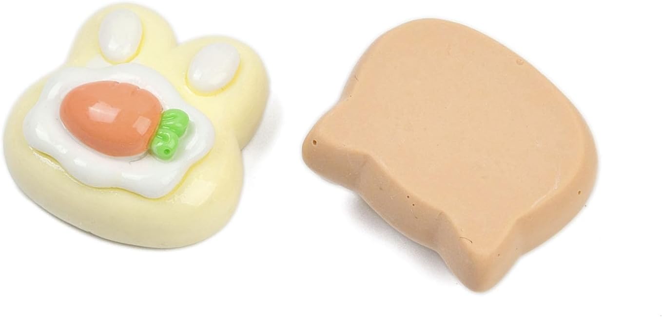 LiQunSweet 100 pcs Mixed Shapes Cream Cake Resin Cabochons Imitation Food Dessert Fruit Flatback Charms for DIY Crafts Jewelry Decoration Scrapbooking Embellishments Bulk