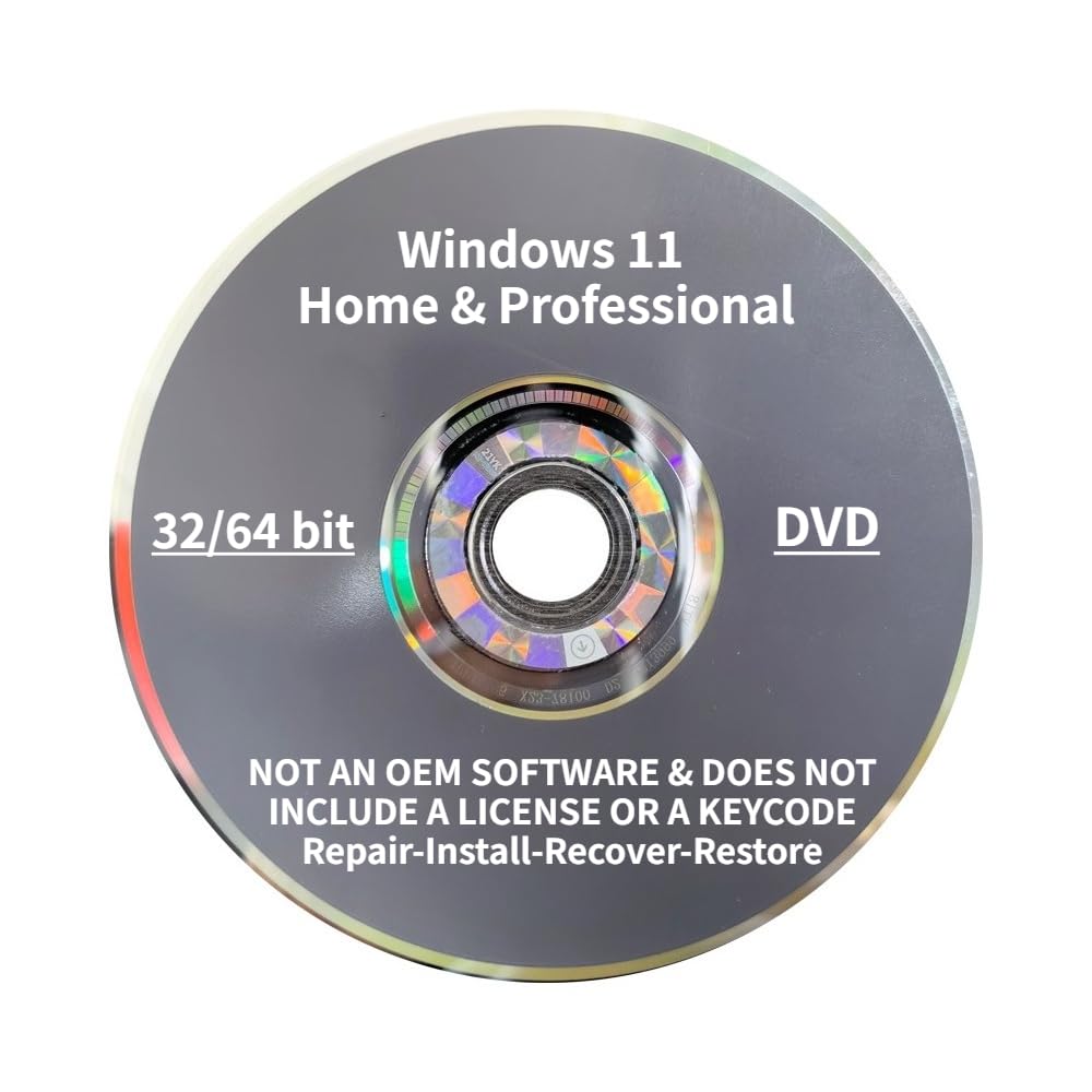 Reinstall DVD for Windows 11 All Versions 32/64 bit. Recover, Restore, Repair Boot Disc, and Install to Factory Default Will Fix PC Easy!