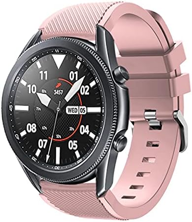 Minggo Bands for Samsung Gear S3 Frontier/Classic Watch Silicone Bracelet, Sports Silicone Band Strap Replacement Wristband for Samsung Gear S3 Frontier/S3 Classic/Galaxy Watch 46mm(Baby Pink)