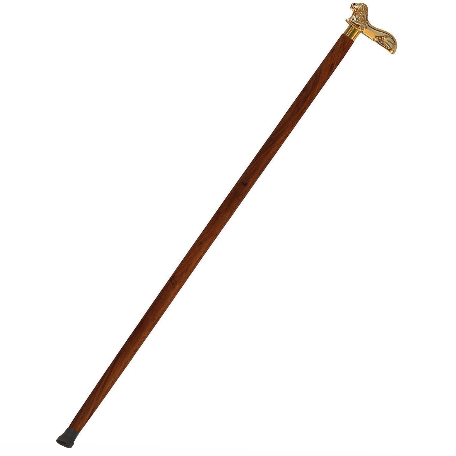 Ajuny Bastón Hecho A Mano para Hombres Mujeres Y Personas Mayores con Mango De Madera Y Latón Ligero Y Duradero Diseño Elegante Regalo Ideal para Adultos