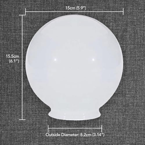 Beam Lighting 6-Inch White Acrylic Replacement Globe - Cover For Ceiling, Wall Fixtures thumb #2