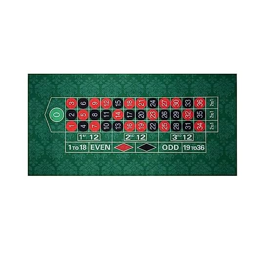 Harfirbe 47 x 24inch Professional Poker Mat, Portable Rubber Waterproof Poker Table Cover 8 Player Layout with Carry Bag for Any Table Game Like Poker Blackjack (Green)