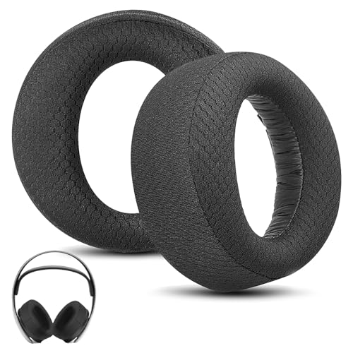 1 Paar Ps5 Headset Ohrpolster FüR Sony Ps5 Pulse 3D, Ps5 FüR ZubehöR Sony,Professionelle Netzstoff Ersatz Ohrpolster,FüR Mehr Komfort Und Langlebigkeit (Schwarz)