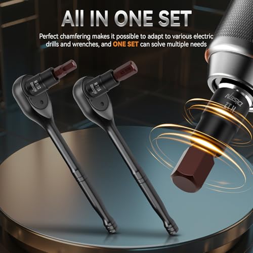 DISEN 32-Piece HEX Bit Socket Set, SAE & Metric Allen Wrench Socket Set with Enhanced Storage Case, Premium Heat Treated Chrome Vanadium Steel & S2 Alloy Steel