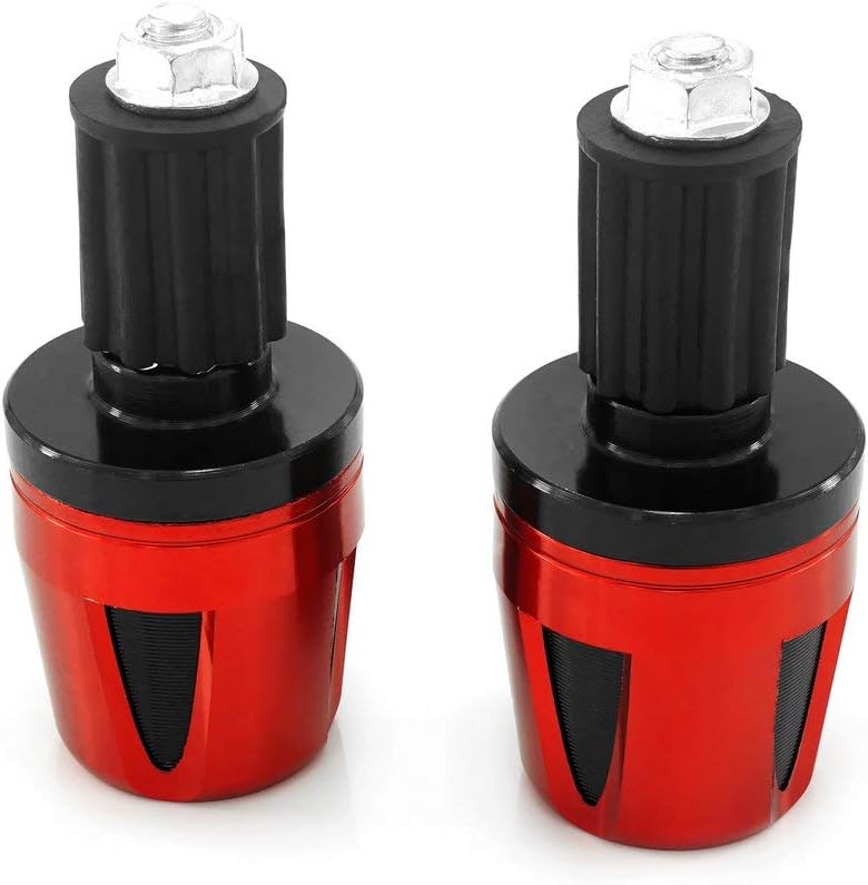 Motorcycle Universal 7/8" 22MM Handlebar Ends Anti-Vibration Handle Bar Grips Plus Slider for Kawa' Duca' Yama' and More
