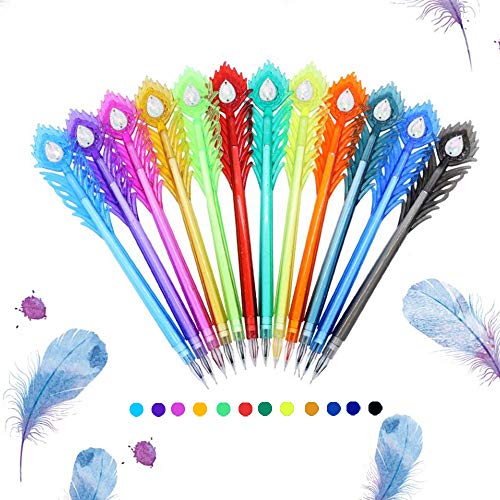 Happlee Fancy Pens 12 Color Journaling Pen Gel Pens Fine Point for Bullet Journal Creative Note Taking Fun Pen Set