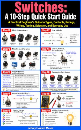 Switches: A 10-Step Quick Start Guide: A Practical Beginner’s Guide to Types, Contacts, Ratings, Wiring, Testing, Selection, and Everyday Use (Electronic Components Quick Start Guides Book 17) image 2