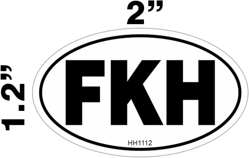 Hard Hat FKH Oval Stickers 4 Pack - Fuck Kamala Harris Euro Style Vinyl Sticker Pack, Trump 2024, Lockers & Hard Hat, Oval Sticker, Trump 2024 Decal Sticker - 4 Pack