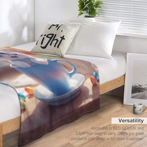 Manta de conejo suave 150x200 cm para cama y sofá 7