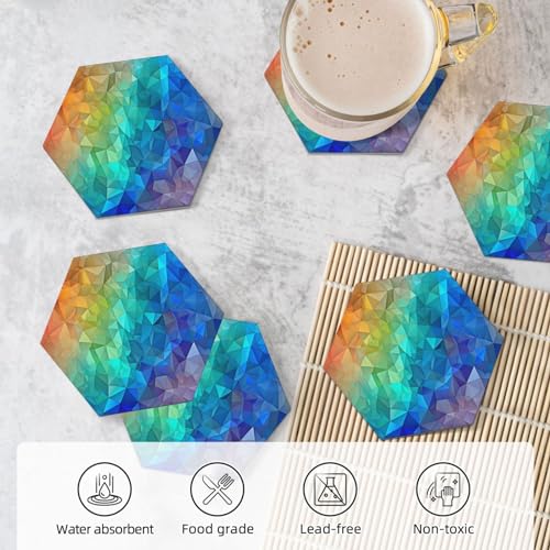 Dessous de verre céramique lot de 6 avec support table basse liège