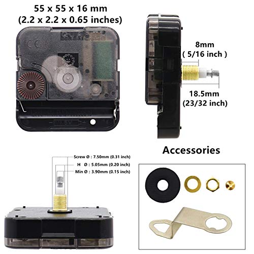 image for TIKROUND 12888 Quartz DIY Wall Clock Movement Mechanism Battery Operat