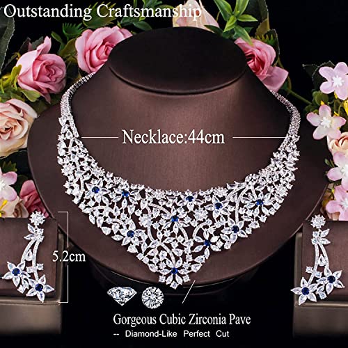 Conjunto de joyería azul real para lucir perfecta como invitada en bodas y fiestas 6