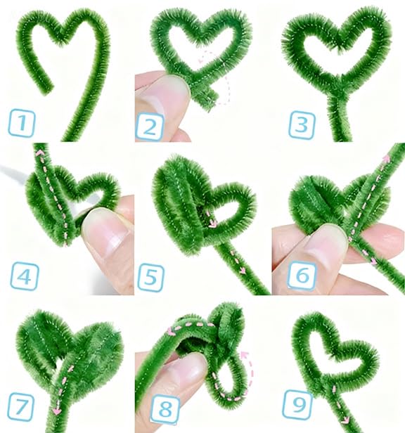 KIMMAX 100 Groene Pijpenragers + 100 Wiebelogen – Knutselset Voor Kinderen En Kerstdecoraties