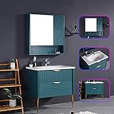 ★ Tamaño: ① Armario de baño 70cm / 27.5in × 47cm / 18.5in × 52cm / 20.4in, espejo 98cm / 38.5in × 80cm / 31.4in, altura del pie del gabinete: 30cm / 11.8in②Gabinete de baño 80cm / 31.4in × 47cm / 18.5 in × 52cm / 20.4in, espejo 98cm / 38.5in × 80cm / 31.4in, altura del pie del gabinete: 30cm / 11.8in③Gabinete de baño 90cm / 35.4in × 47cm / 18.5in × 52cm / 20.4in, espejo 98cm / 38.5in × 80cm /31.4in , altura del pie del gabinete: 30cm / 11.8in④Armario de baño 100cm / 39.3in × 47cm / 18.5in × 52cm