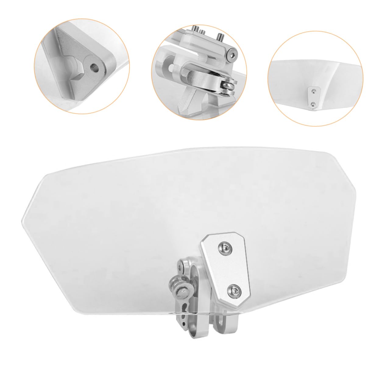 IMIKEYA Difensore Antivento in Acrilico per Parabrezza Modificato per Moto di Deflettori per Moto Design Elegante e Facile da Installare