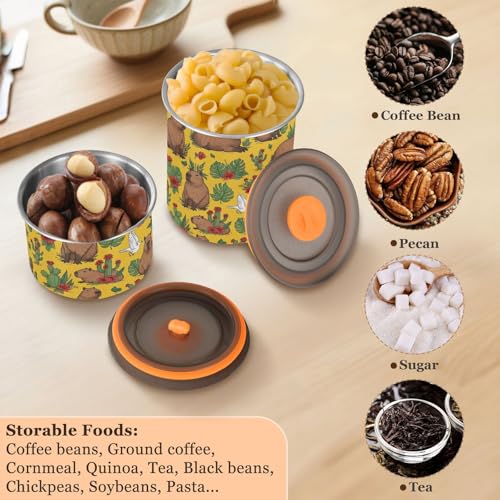 Contenedor para café hermético de acero inoxidable 900 ml miniatura 5