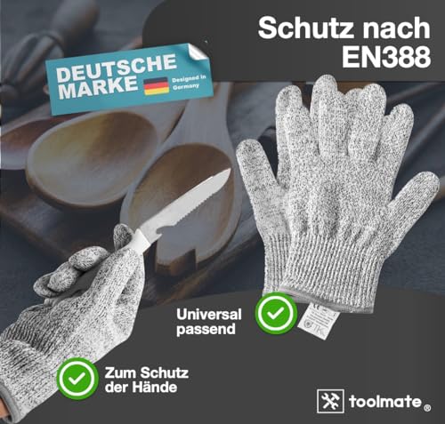 Foto von TK Gruppe Timo Klingler Schnittschutzhandschuhe Küche EN 388 als Filetierhandschuh schnittfest - Schnittschutz Handschuhe - Kettenhandschuhe als Schutzhandschuhe