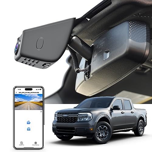 Mangoal 4K Dash Cam fit for Ford 1st Gen Maverick 2022-2024(Model A), XL XLT Lariat, Integrated OEM Look, UHD 2160P Video, Built-in WiFi, G-Sensor, Loop Recording, Free App and 128GB Card