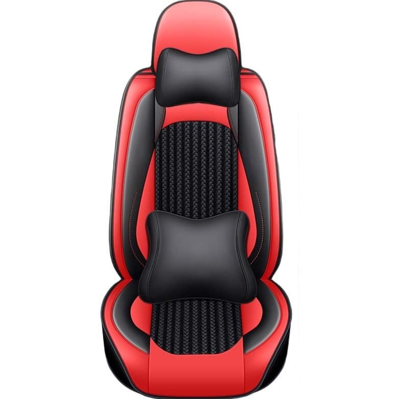 Housse de siège voiture en cuir luxe rouge antidérapante pour habitacle VW Phaeton et Atlas
