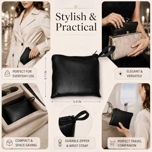 Image of Foldable Flats for Women, Foldable Ballet Flats Shoes for Purse, Portable Roll Up Shoes with Zipper Pouch, Stylish Comfortable & Non-Slip Portable Women Flat for Weddings, Office, Travel